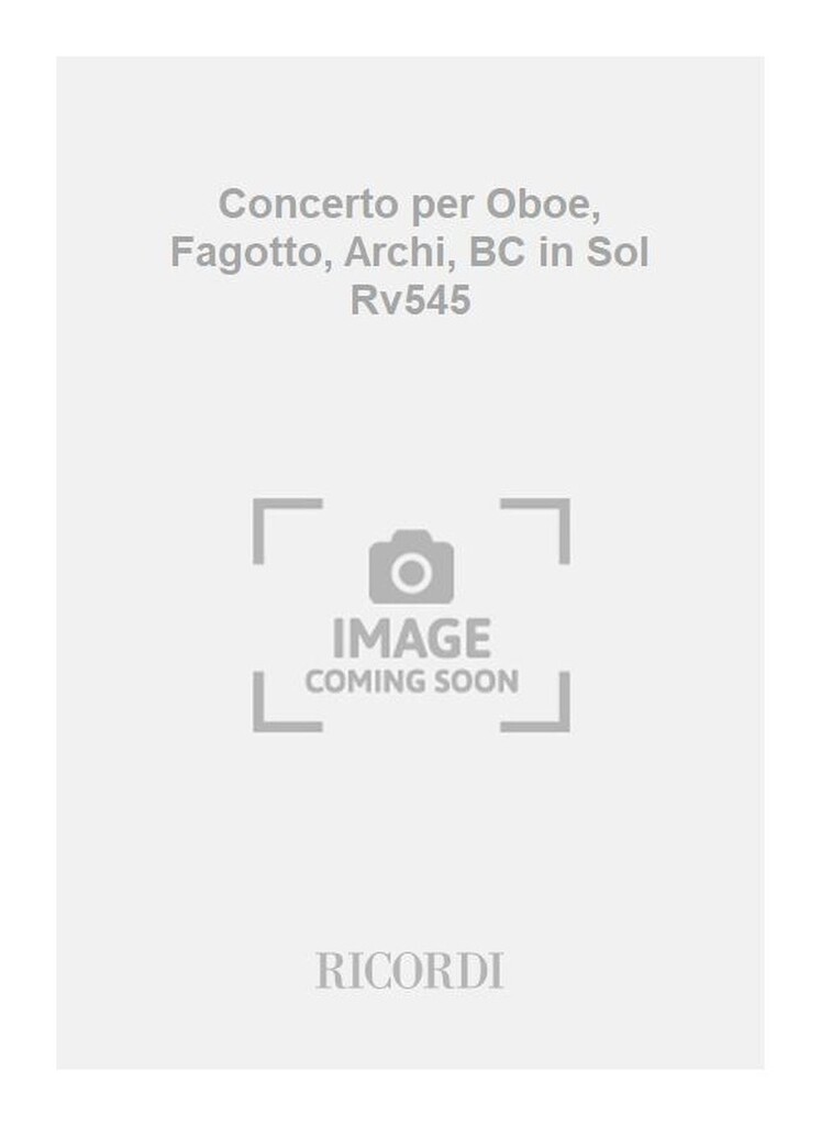Concerti Per Strumenti Diversi E B.C.: In Sol Per